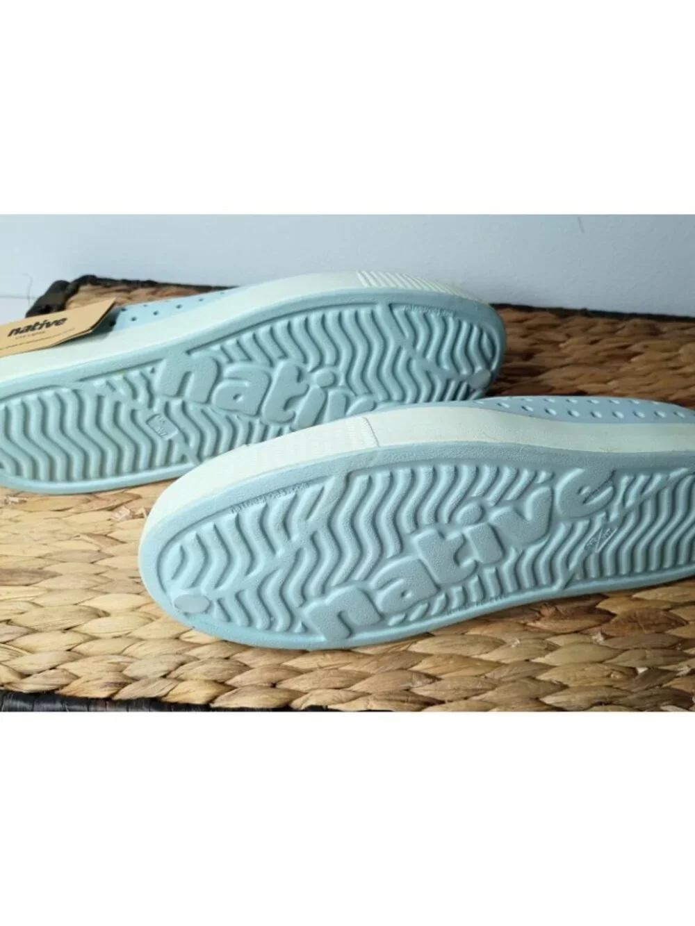 Native Unisex Jefferson Slip On Shoes W7/M5 Ocean Green Waterproof Outdoor READ